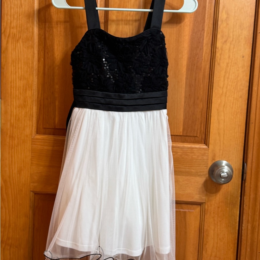 Bonnie Jean Black and White Formal Dress